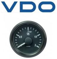 Manomètre Pression Turbo VDO SingleViu 0-2Bars Diamètre 52mm