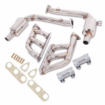 Collecteurs d\'échappement inox + downpipes Porsche Boxster 986 + Boxster S