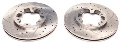 Disques avant rainurés perçés 276,7x26mm pour Nissan Navara Pickup (D21/D22)