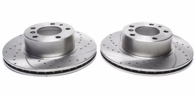 Disques avant rainurés perçés 302x22mm pour BMW E34