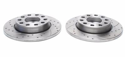 Disques de frein arrière rainurés perçés 245x9,9mm pour Audi A4 B6/B7 / Seat Exeo