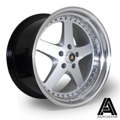 Jante alu Autostar Omega 19x10,5\  5x114,3 ET22, Gris argent/ bords polis