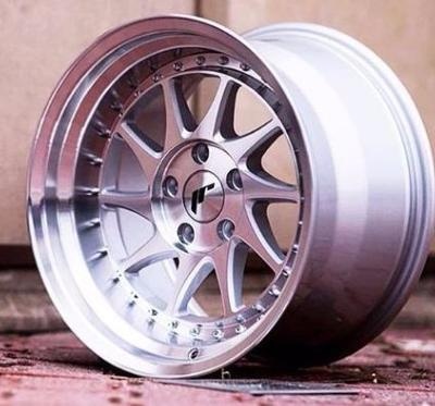 Jante alu Japan Racing JR-26 15x8\  4x100 / 4x108 ET25, Gris Argenté / Poli