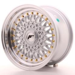 Jante alu Japan Racing JR-9 15x8\  4x100 / 4x108 ET20, Argent / Bords polis