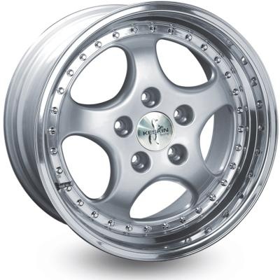 Jante alu Keskin KT2 18x8,5\  5x130 ET52, Gris argent / bords polis