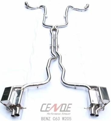 Ligne d\'échappement inox CENDE avec clapets - Mercedes C63 AMG W205