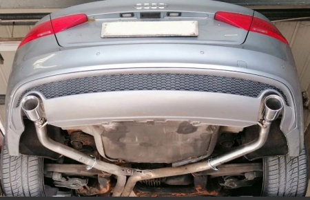 Suppression de silencieux arrière inox Audi A5 2,7l TDI