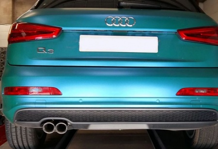 Suppression de silencieux arrière inox Audi Q3 2,0l TDI