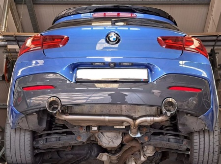 Suppression de silencieux arrière inox BMW 125d F20 sorties style M140i