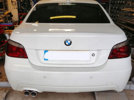 Suppression de silencieux arrière inox BMW 520d E60 E61